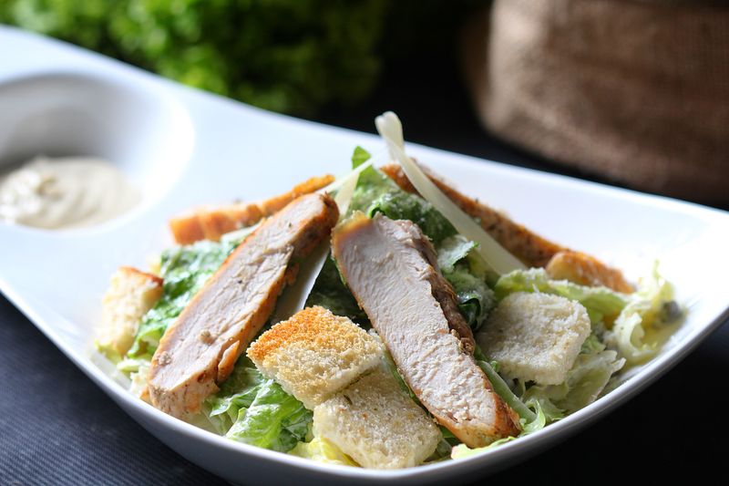 Caesar salad at deweys pizza